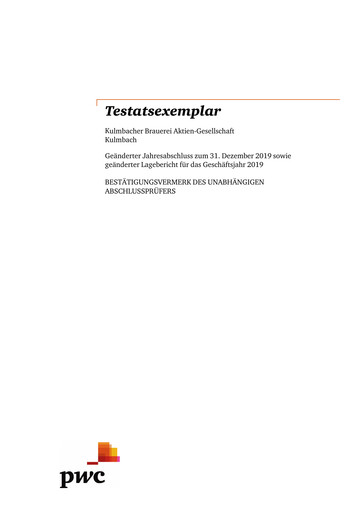 Thumbnail Kulmbacher Brauerei Financial Statement 2019