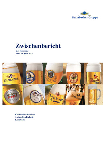 Vorschaubild Kulmbacher Brauerei Halbjahresbericht 2015-h1