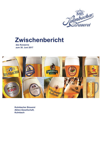Vorschaubild Kulmbacher Brauerei Halbjahresbericht 2017-h1