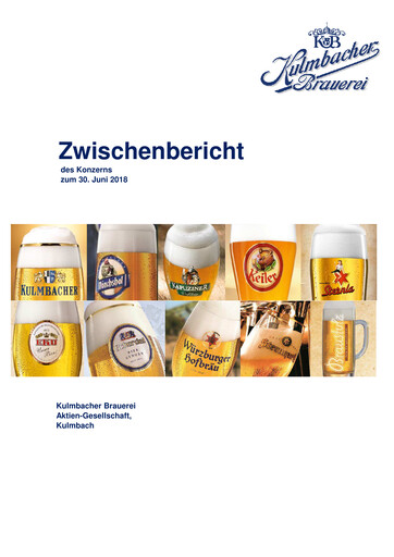 Vorschaubild Kulmbacher Brauerei Halbjahresbericht 2018-h1
