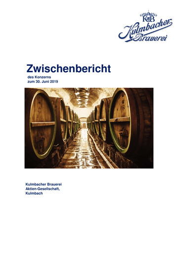 Vorschaubild Kulmbacher Brauerei Halbjahresbericht 2019-h1