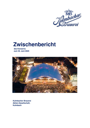 Vorschaubild Kulmbacher Brauerei Halbjahresbericht 2025-h1