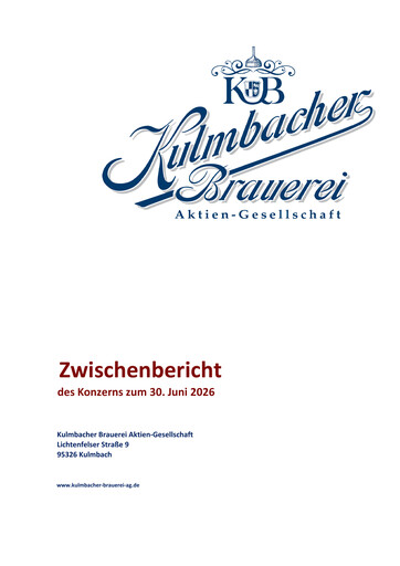Thumbnail Kulmbacher Brauerei Half-year Report 2026-h1