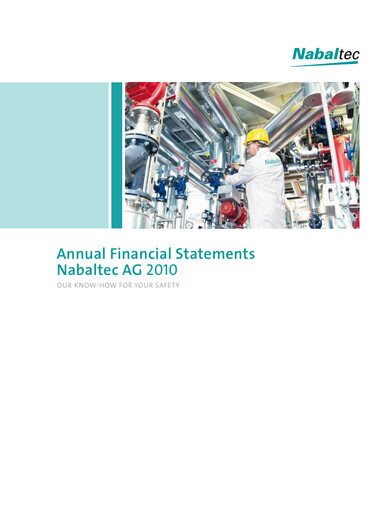 Thumbnail Nabaltec Financial Statement 2010