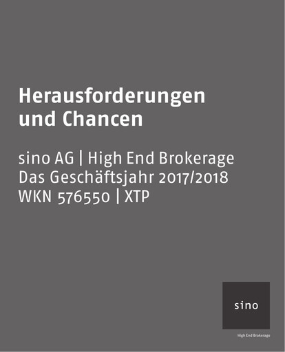 Vorschaubild Sino AG Finanzbericht 2017-2018