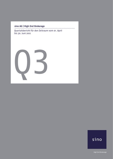 Vorschaubild Sino AG Quartalsbericht 2011-2012-q3