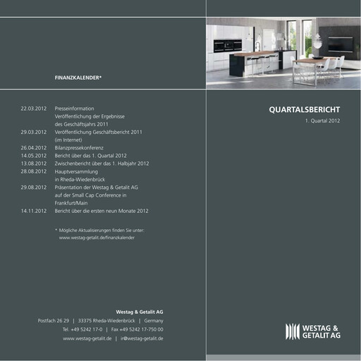 Thumbnail Westag AG Quarterly Report 2012-q1