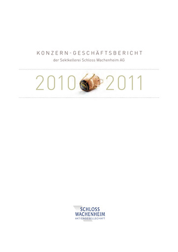 Thumbnail Schloss Wachenheim Annual Report 2010-2011