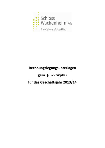 Thumbnail Schloss Wachenheim Financial Statement 2013-2014