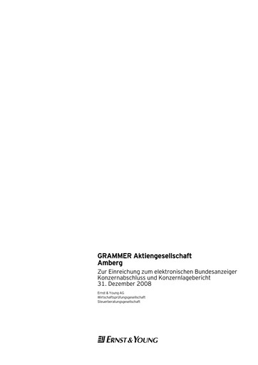 Vorschaubild Grammer AG Finanzmitteilung 2008