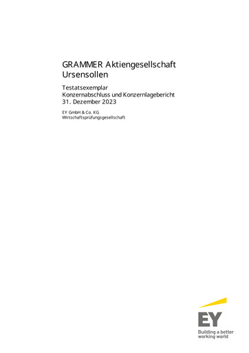 Vorschaubild Grammer AG Finanzmitteilung 2023