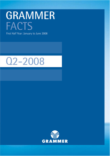 Vorschaubild Grammer AG Halbjahresbericht 2008-h1