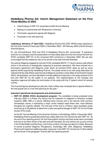 Vorschaubild Heidelberg Pharma Quartalsbericht 2023-q1