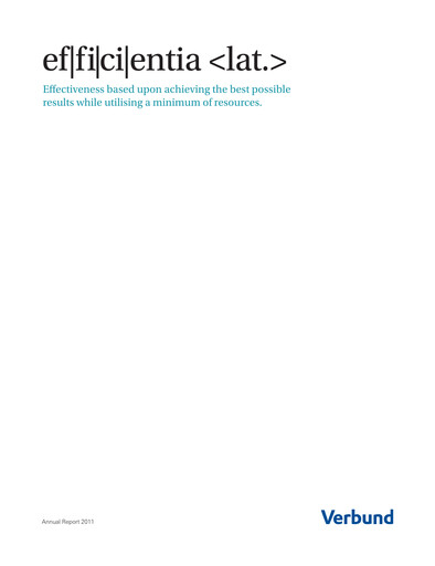 Thumbnail Verbund AG

 Annual Report 2011