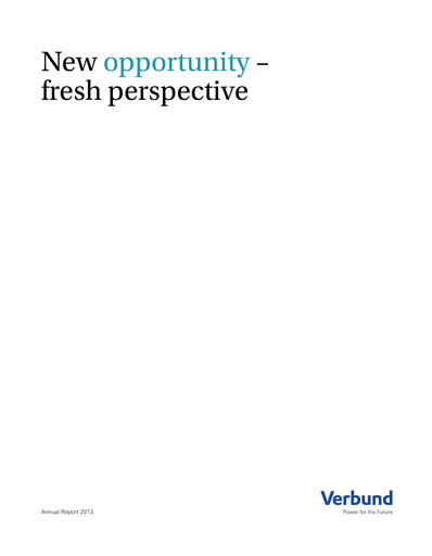 Thumbnail Verbund AG

 Annual Report 2013