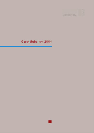 Thumbnail Mediclin Annual Report 2004