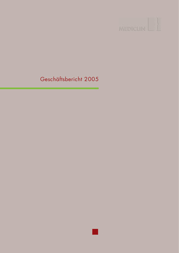 Thumbnail Mediclin Annual Report 2005