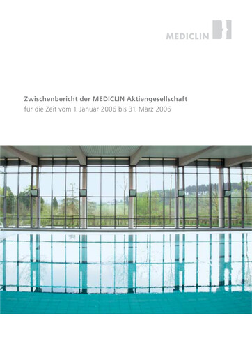 Vorschaubild Mediclin Quartalsbericht 2006-q1