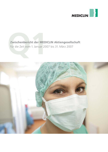 Vorschaubild Mediclin Quartalsbericht 2007-q1