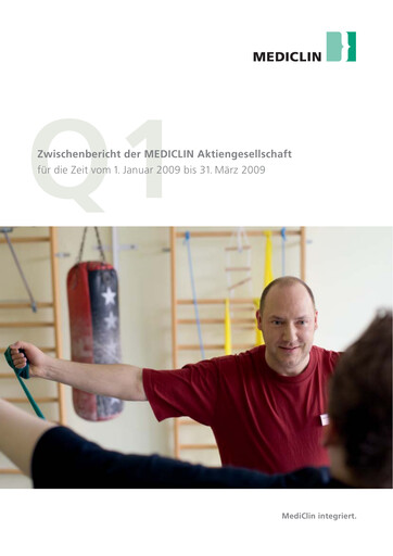 Vorschaubild Mediclin Quartalsbericht 2009-q1