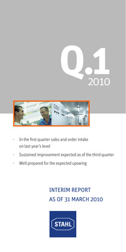 Thumbnail R. Stahl AG Quarterly Report 2010-q1