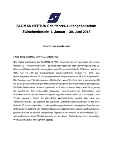 Thumbnail Sloman Neptun Half-year Report 2018-h1