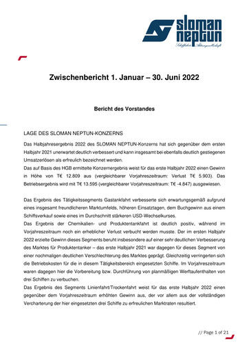 Thumbnail Sloman Neptun Half-year Report 2022-h1