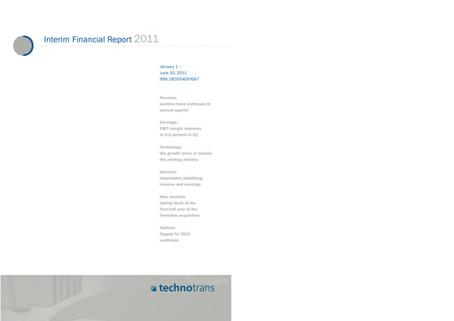 Thumbnail technotrans Half-year Report 2011-h1