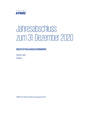 Vorschaubild SHW AG Finanzmitteilung 2020