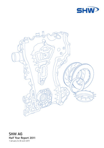 Miniature SHW AG Rapport semestriel 2011-h1