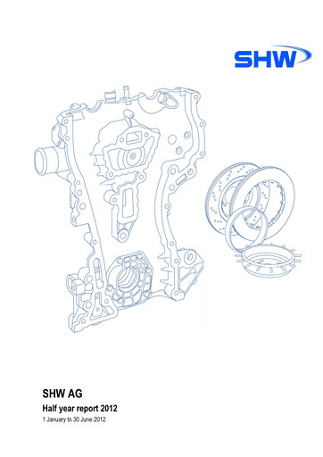 Miniature SHW AG Rapport semestriel 2012-h1