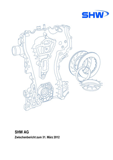 Miniature SHW AG Rapport trimestriel 2012-q1