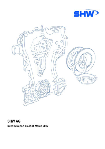 Miniature SHW AG Rapport trimestriel 2012-q1