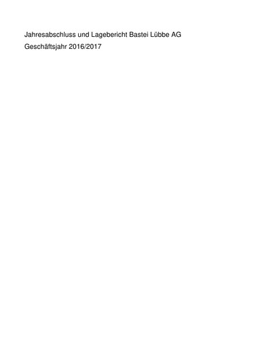 Thumbnail Bastei Lübbe Financial Statement 2016-2017