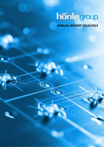 Thumbnail Dr. Hönle AG Annual Report 2014