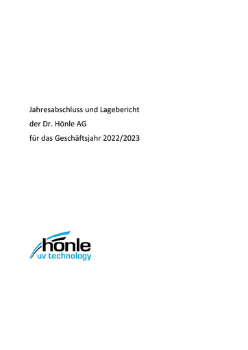 Thumbnail Dr. Hönle AG Financial Statement 2022-2023