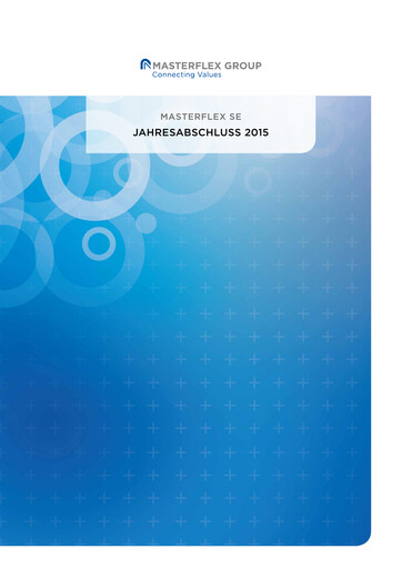 Thumbnail Masterflex Financial Statement 2015