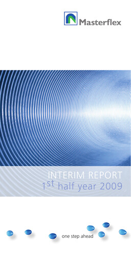 Miniature Masterflex Rapport semestriel 2009-h1