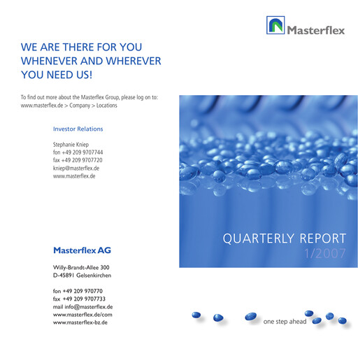 Miniature Masterflex Rapport trimestriel 2007-q1