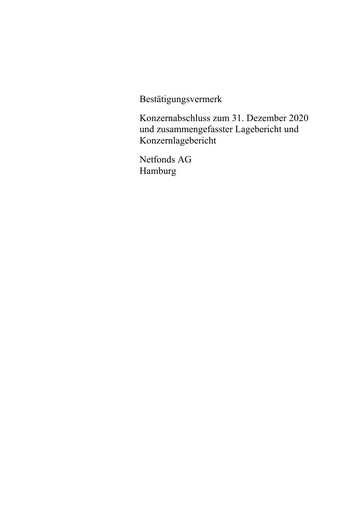 Thumbnail Netfonds AG Financial Statement 2020