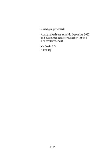 Thumbnail Netfonds AG Financial Statement 2022