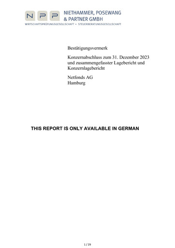 Thumbnail Netfonds AG Financial Statement 2023