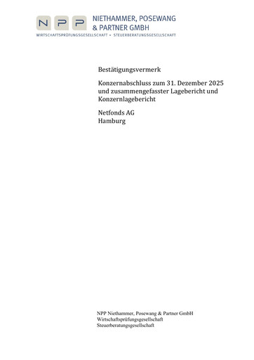 Thumbnail Netfonds AG Financial Statement 2025