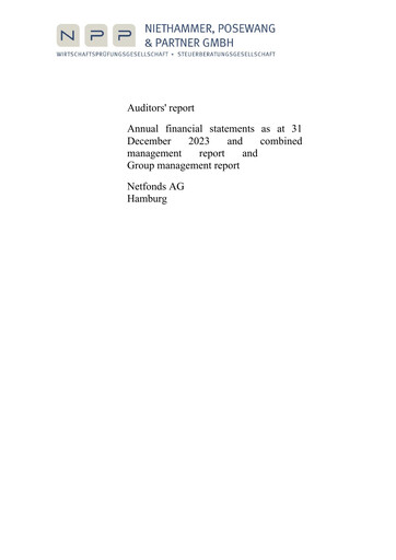 Vorschaubild Netfonds AG Finanzmitteilung 2023