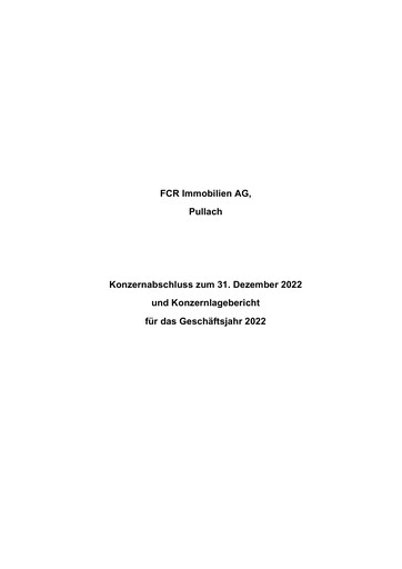 Thumbnail FCR Immobilien Financial Report 2022