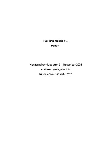 Thumbnail FCR Immobilien Financial Report 2025