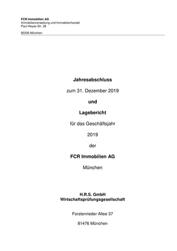 Thumbnail FCR Immobilien Financial Statement 2019