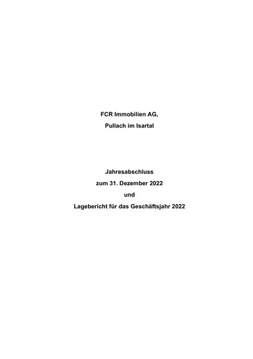 Thumbnail FCR Immobilien Financial Statement 2022