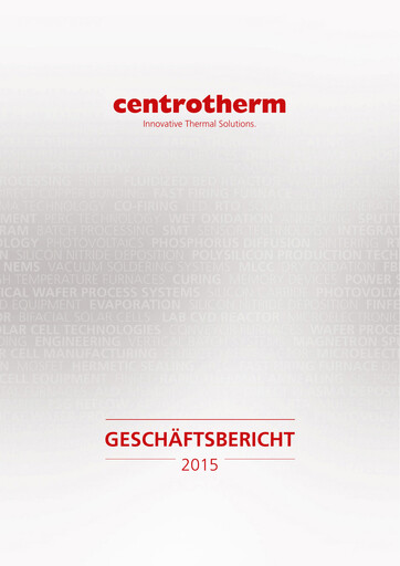 Thumbnail centrotherm international Annual Report 2015