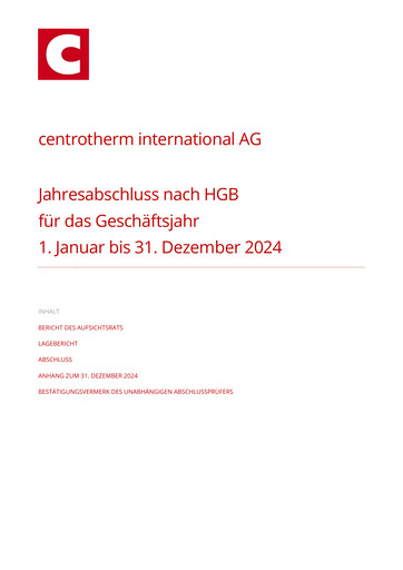 Thumbnail centrotherm international Financial Statement 2024